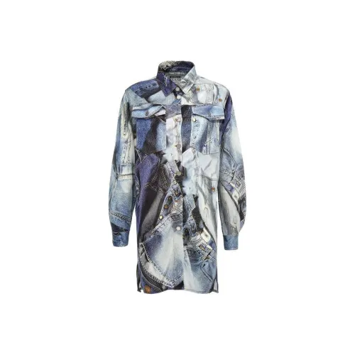 MOSCHINO Рубашка Женская Светло-Синяя