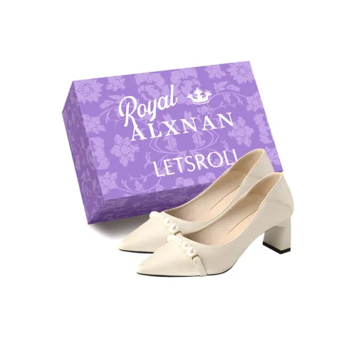 ALXNAN Квадратный каблук Высокие каблуки Женские Экрю