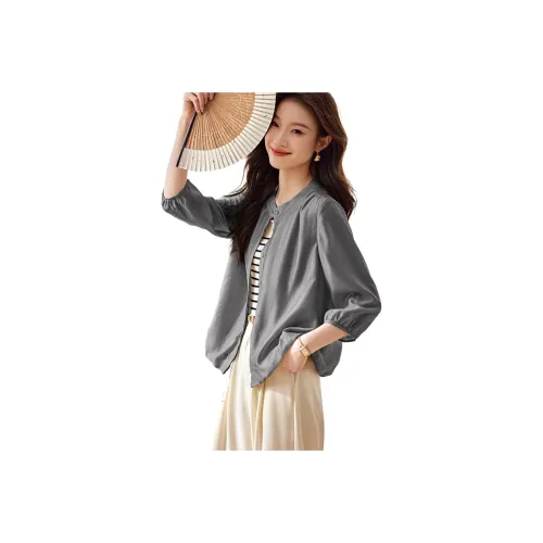 Mo Han Yi Mei Рубашка Женская Средняя Серая