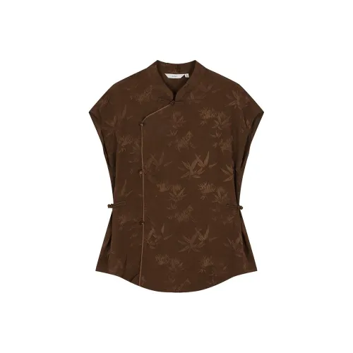 IHIMI SS24 Рубашка Женская Кофейного цвета