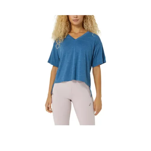 Asics NAGINO FLEX Рукав с оборванным плечом T-рубашка Женская Богатая Морской синий