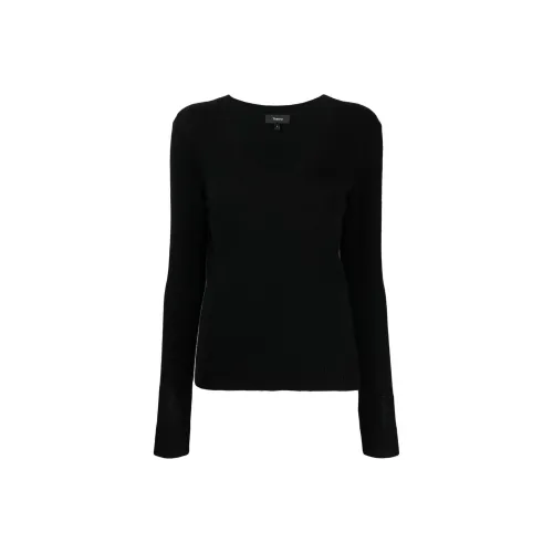 Theory Черный Женские Кашемировые Свитеры