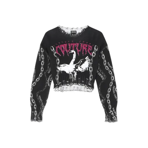 VERSACE JEANS COUTURE SS24 Трикотаж Женский Черный