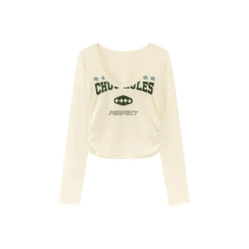 CHUU T-Shirt Женская Молочно-белая