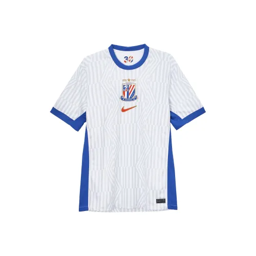 Nike Dri Fit Футбол Джерси Мужской Белый Campus Темно-синий Университетский красный