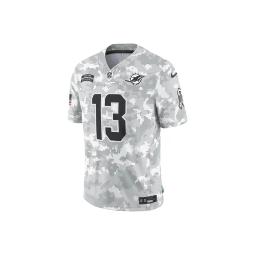 nike Dri-Fit NFL Dan Marino Miami Dolphins Salute to Service Регби Джерси Мужской Белый