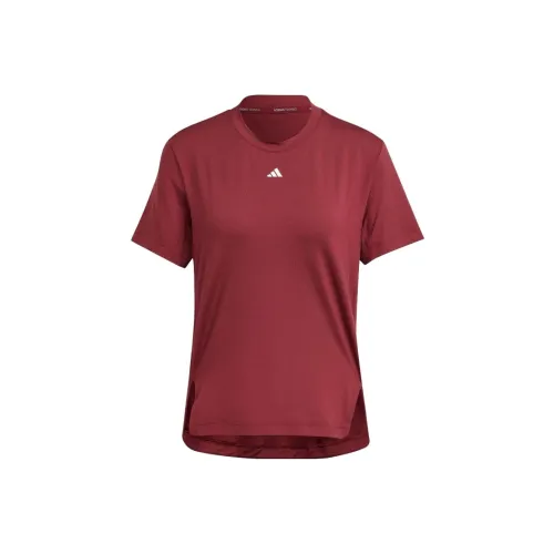Adidas Женские Рубашки T Бургундского Цвета