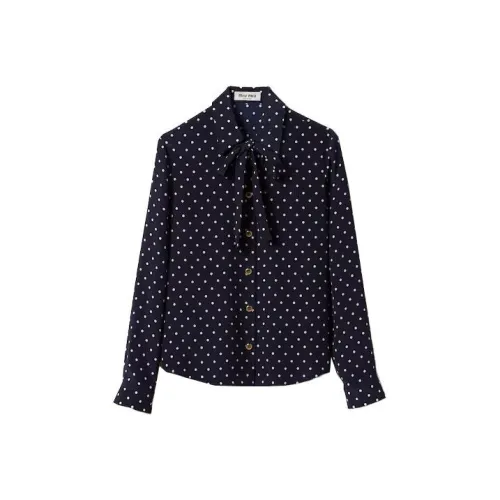 MIU MIU Темно-синие Женские Рубашки
