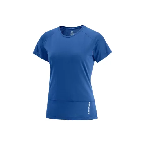 SALOMON CROSS RUN T Рубашка Женская Морской Синий