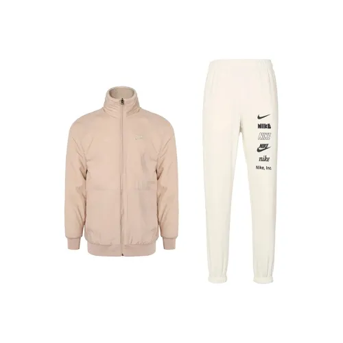 Nike Комплект Розовый Топ + Белые Штаны Мужской Повседневный Спортивный