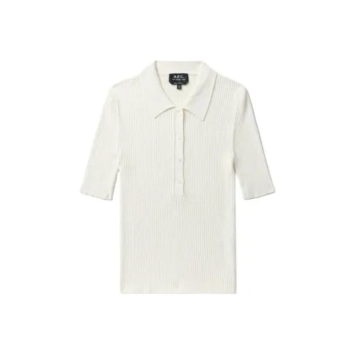 A.P.C Белое Женское Поло