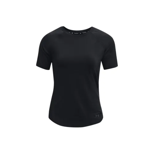 Under Armour Рукав реглан T-рубашка Женская Черная