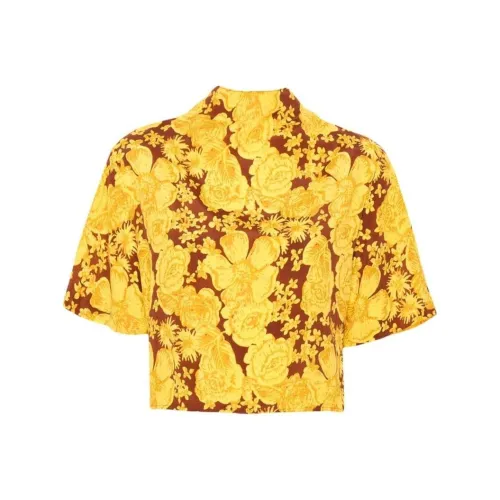 DVF Diane Von Furstenberg SS24 Рубашка Женская Солнечно-Желтая