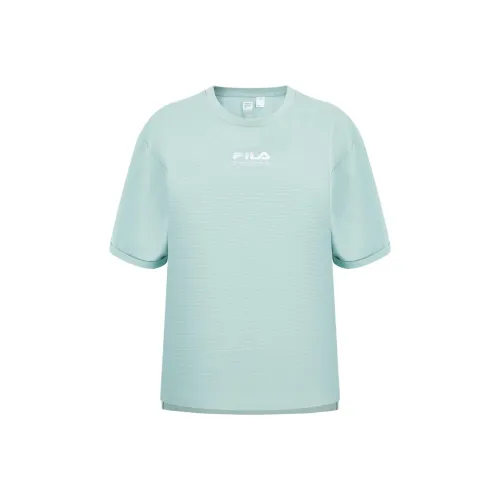 FILA Циановый Туманный Горчичный Желтый Женские Футболки