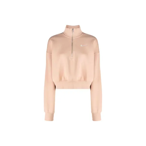 Свитшот Nike женский цвет верблюжий коричневый