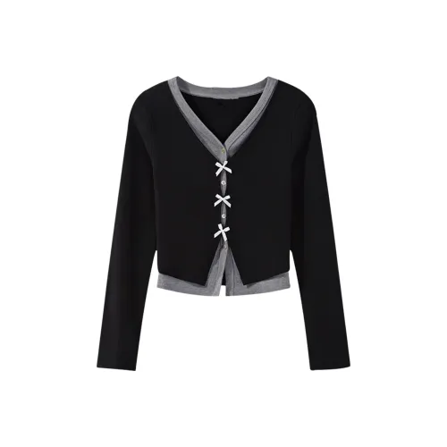 ZWTX STUDIO Трикотаж Женский Черный