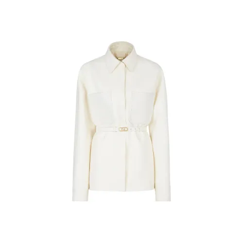 FENDI SS22 Куртки и Пальто Женские Белые