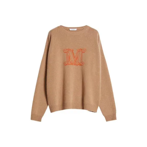 MaxMara Верблюжье-коричневый Женские кашемировые свитеры