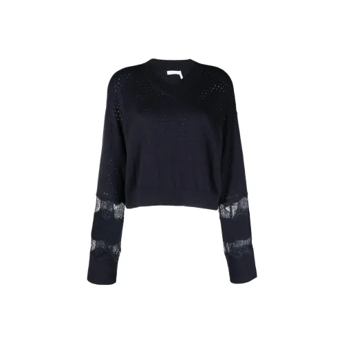 See By Chloe FW22 Кашемир Свитер Женский Темно-синий