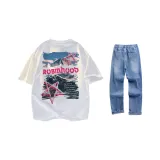 Бело-розовый + Винтажный синий