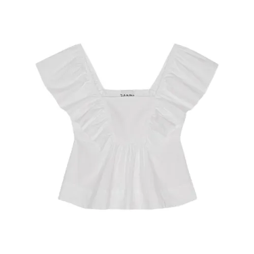 GANNI Ярко-белые Женские Рубашки