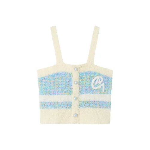 ANDREA MARTIN Топ на бретелях Женский Синий