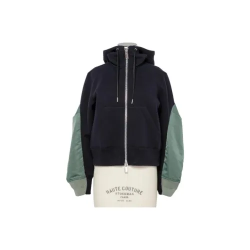 Sacai FW24 Свитшот Женские Морской Синий Хаки