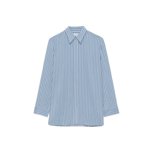 ARITZIA FW24 BABATON Casting Silk Shirt Women's Васильковый Синий Белый Васильковый Синий Белый