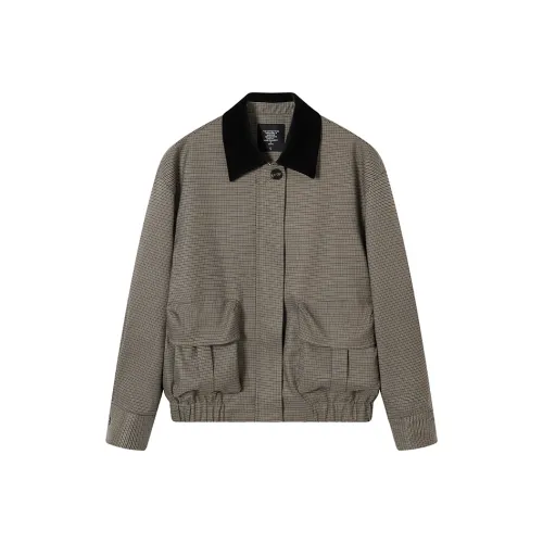 Ouyang Куртки и Пальто Женские Серый Коричневый