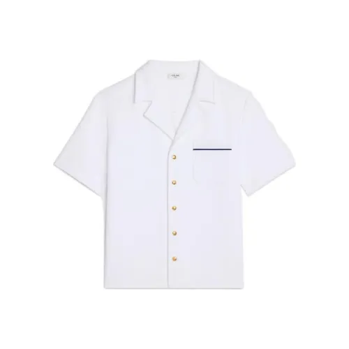 CELINE Неоново-белые Женские Рубашки