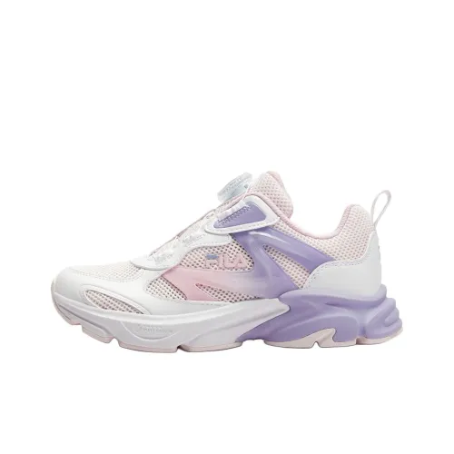 FILA KIDS Легкий амортизирующий низкий топ для детских беговых кроссовок Calcite цвет Пудра Белый