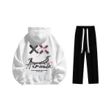 Set (White Standard Edition + Black Casual Pants)  
Комплект (Белый Стандартный Выпуск + Черные Повседневные Штаны)