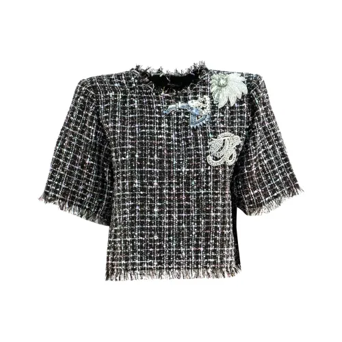 BALMAIN Черные Женские Т-рубашки