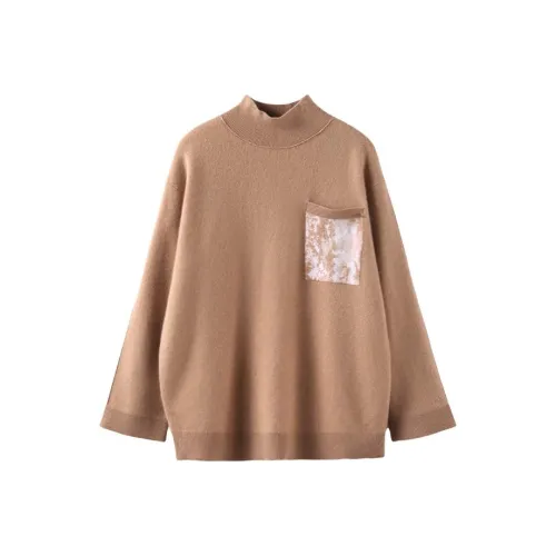 MAIGRE SIMHAT Кашемировый свитер женский цвет корица бежевый