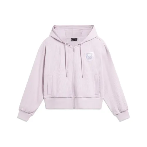 LINING Chinese Culture Series Толстовка Женская Лотосовый корень Пудра Фиолетовая