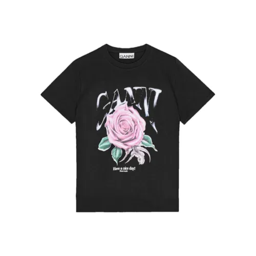 GANNI T-рубашка женская цвет Phantom Black