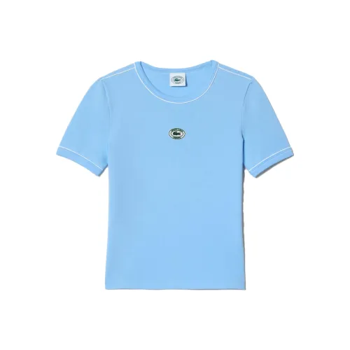 LACOSTE x SPORTY RICH Стандартная футболка женская синяя