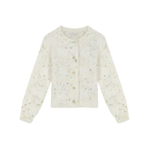 VEGA CHANG SS24 Трикотаж Женский Цветочный Дизайн Rice