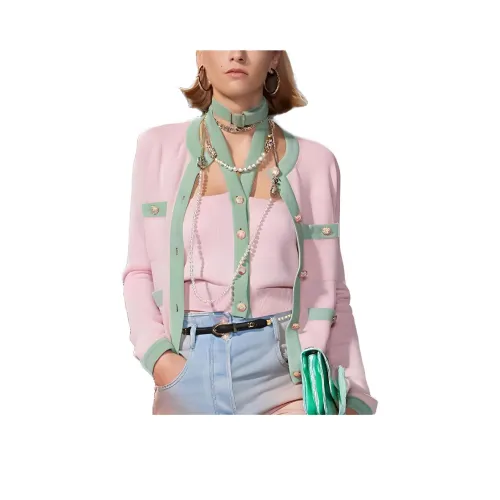 CHANEL SS24 Кашемир Свитер Женский Светло-Розовый