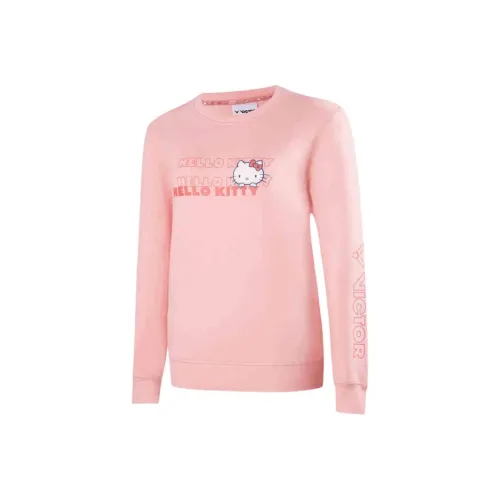 VICTOR x Sanrio HELLO KITTY Толстовка Женская Светло-Розовая