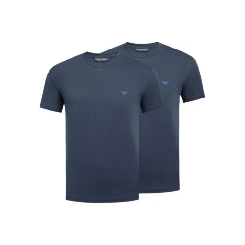 EMPORIO ARMANI T-рубашка мужская 1 комплект 2 шт темно-синий
