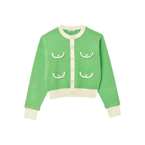 SANDRO Зеленый Женские Трикотаж