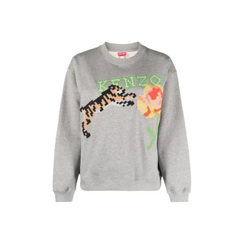 KENZO Pixels SS23 Свитшот Женский Серый