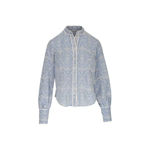 Veronica Beard SS24 Рубашка Женская Небесно-Синий