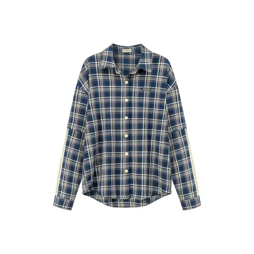 NO ONE ELSE Темно-синие Женские Рубашки