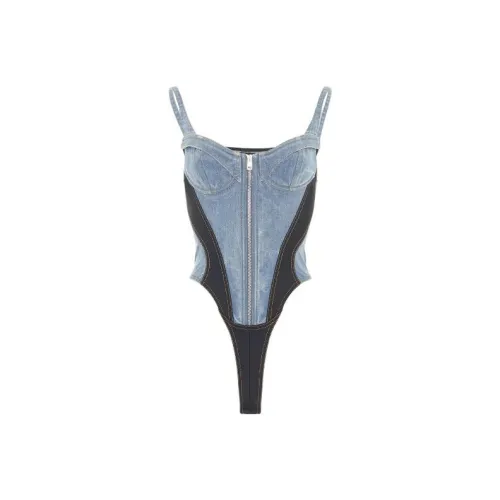 Mugler Джинсовый синий Женское боди