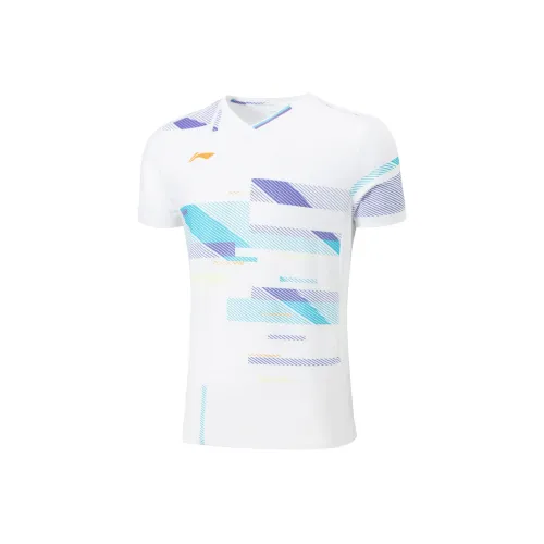 LINING Badminton Series Бадминтон Джерси Унисекс Стандартный Белый