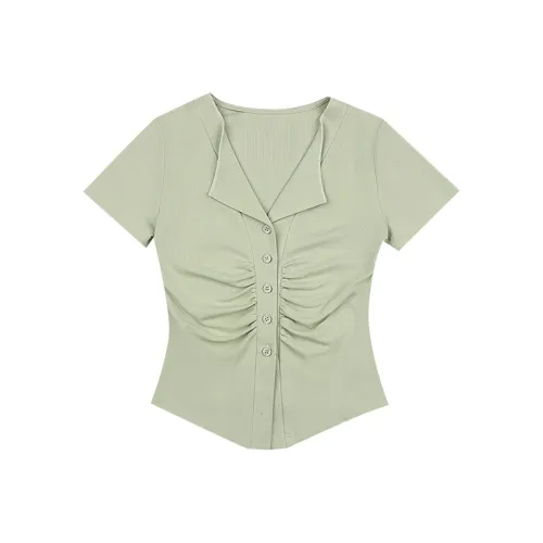 Geyini Standardная T-рубашка Женская Зеленая