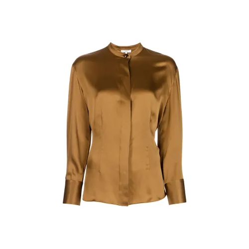 VINCE Коричневые Женские Рубашки