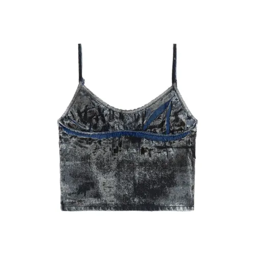 DIESEL SS24 Топ на бретелях Женский Черный
